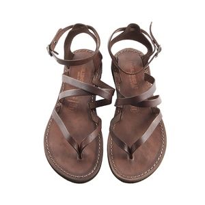 SOLD Brown leather italian sandals